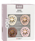 Bibs boheme pacifier - round - 4 pieces - 6-18 months - ivory blush woodchuck blossom
