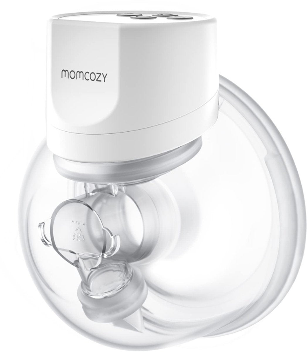 Momcozy s12pro hands-free breast pump - 1 piece - extra quiet and compact - electric - rechargeable - white