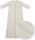 Meyco baby slub baby sleeping bag with zip-off sleeves - greige - 110cm - 2.5 tog