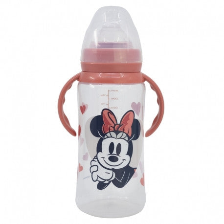 BABY BOTTLE 350 ML - SILICONE WITH PACIFIER MINNIE MOUSE