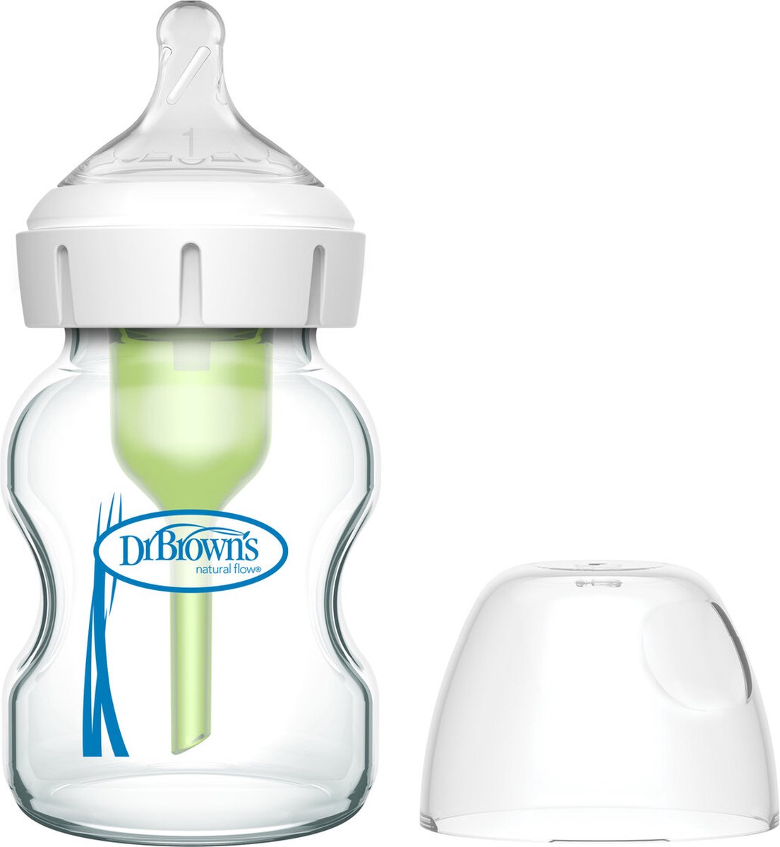 Dr. brown's options+ anti-colic baby bottle - wide neck bottle - glass - 150ml