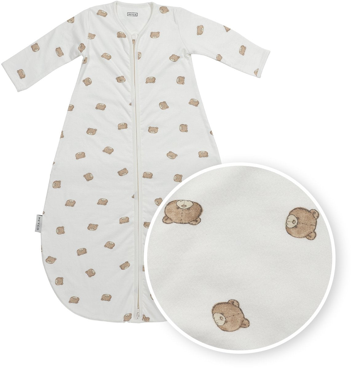 Meyco baby bear baby sleeping bag round - multicolour - 90cm - 1.0 tog