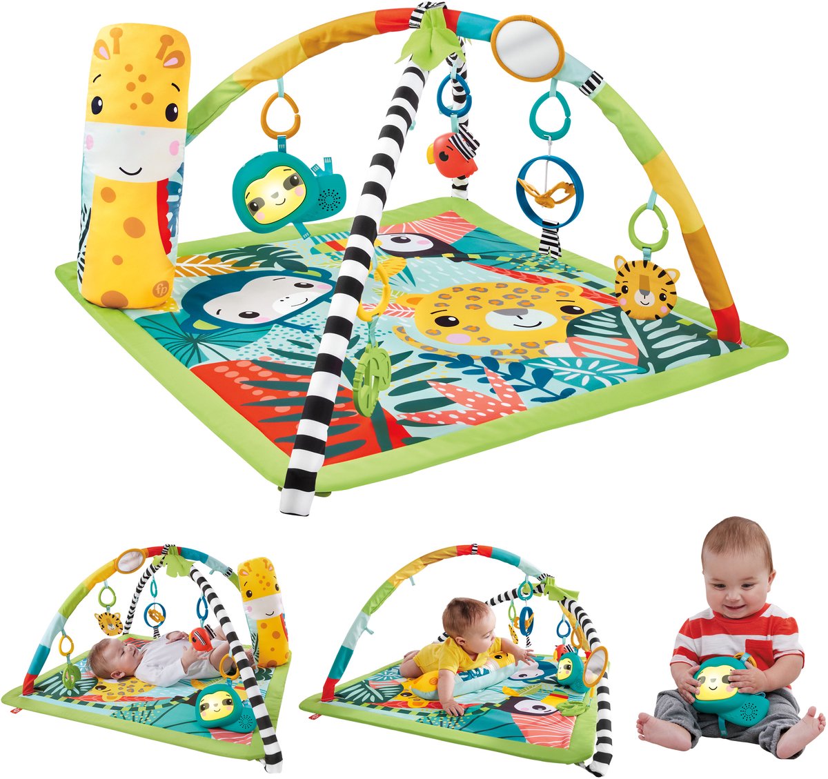 Fisher-price baby gym 3 in 1 jungle - baby toys - 0 to 6 months