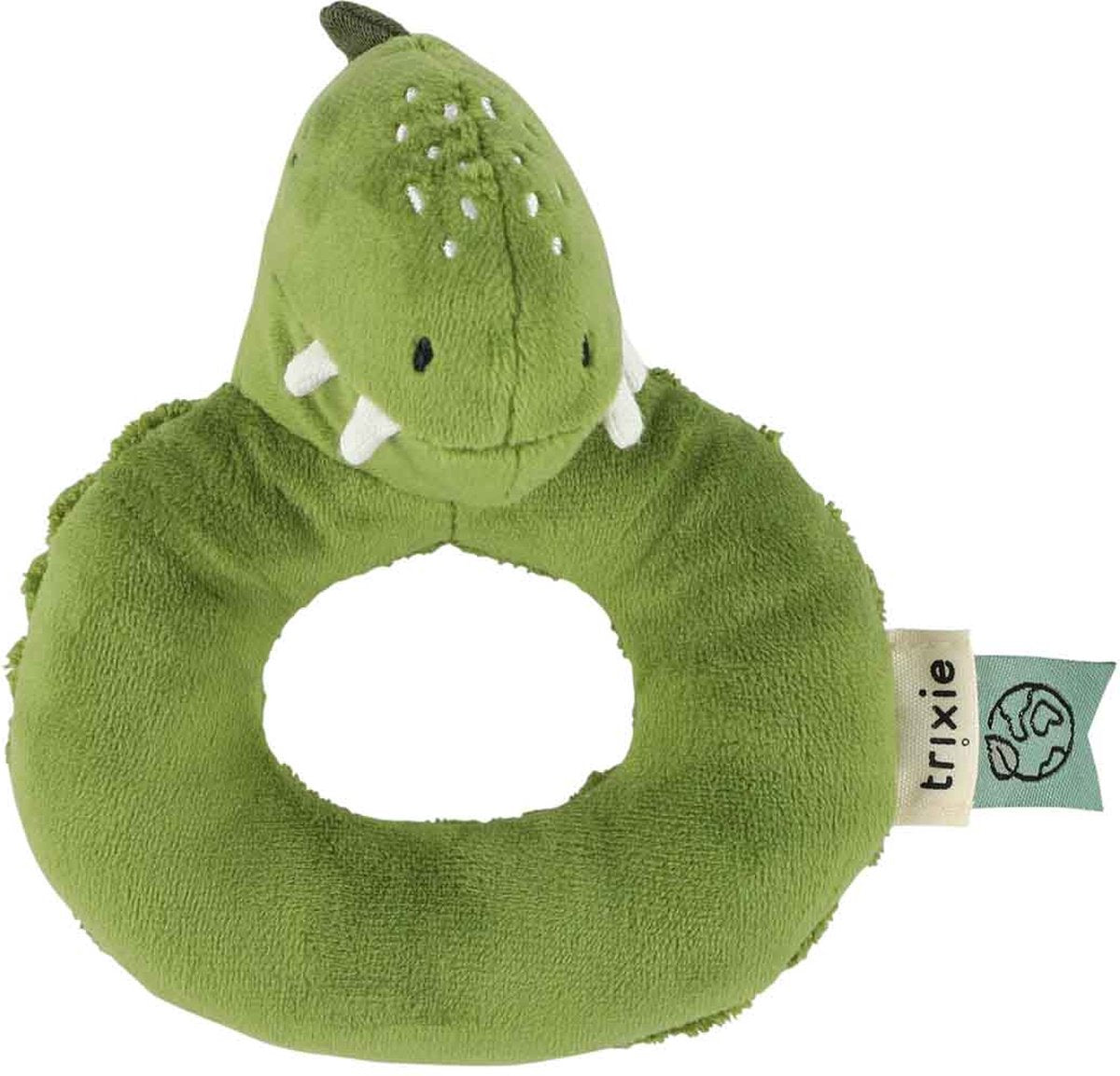 Trixie rattle – mr. dino – soft baby toy with crinkle sound – sensory toys – from 3 months