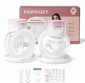 Momcozy s12pro quick hands-free breast pump - 2 pieces - extra quiet and compact - electric - rechargeable - pink white - s12pro+