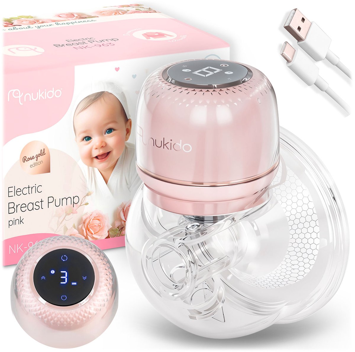 Nukido electric breast pump with 3 phases nk-963