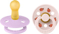 Bibs studio color pacifier - round - 2 pieces - 6-18 months - ladybug violet sky mix