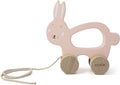 Trixie wooden pull toy - mrs. rabbit - for the first steps - baby toys - for boys girls - rabbit