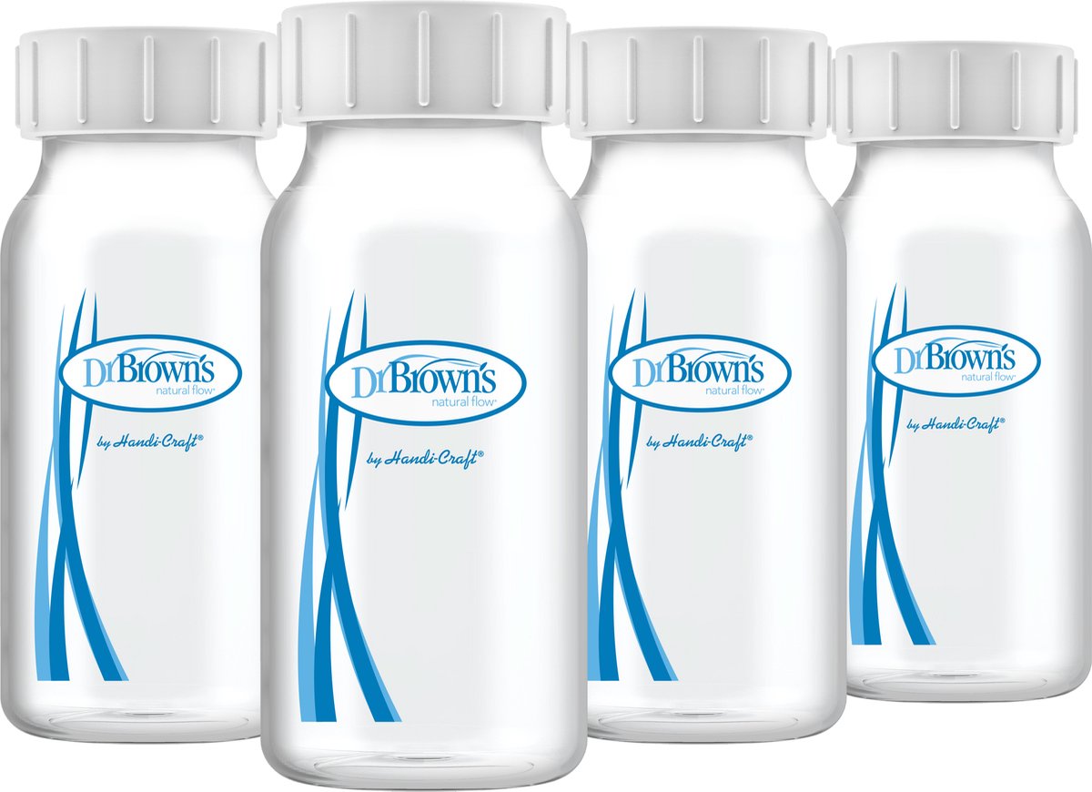 Dr. brown's breastfeeding storage bottles - 120 ml - narrow neck bottle - 4 pieces