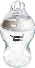 Tommee tippee natural start baby bottle - set of 1 x 260ml baby bottle - low supply speed 0m+