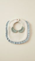 Plush baby bib with soft fleece