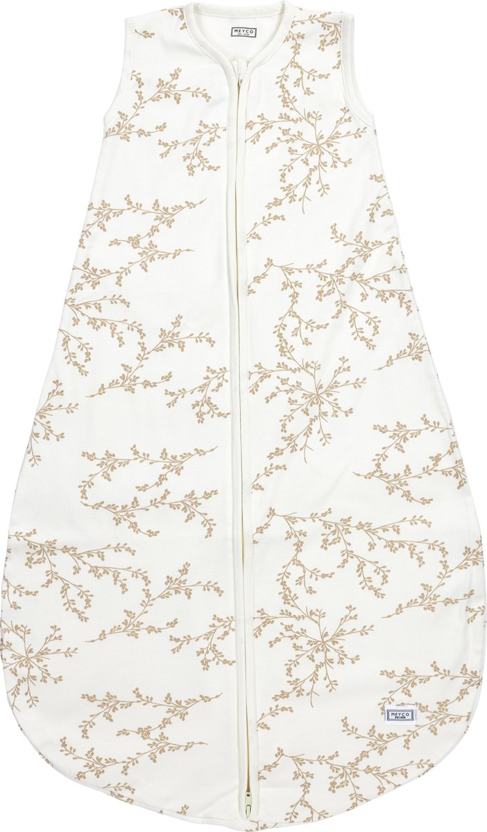 Meyco baby branches baby summer sleeping bag round - sand - 98cm - 0.5 tog