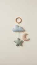 Cotton pram toy with tactile loops