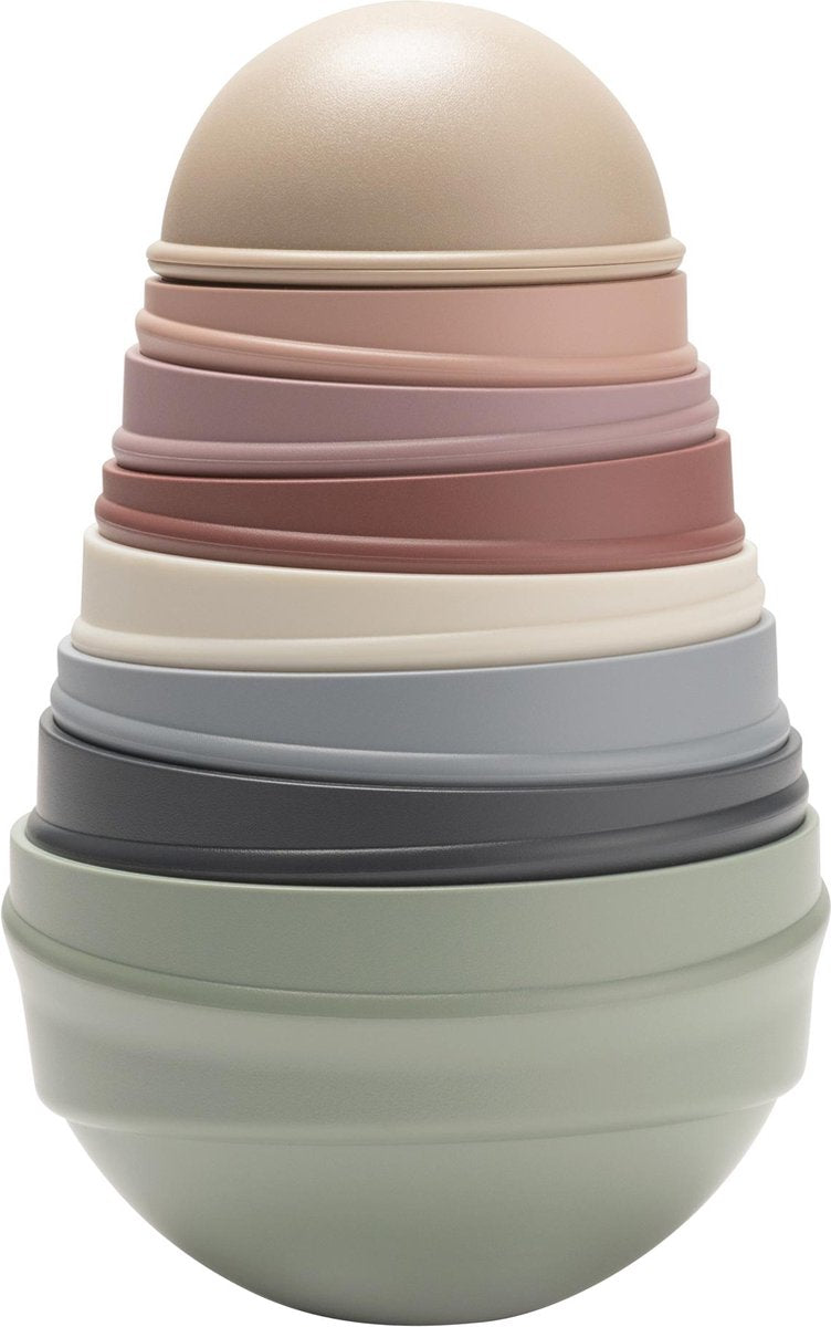 Bibs wobble tower - stacking tower - pastel rainbow
