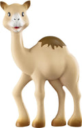 Sophie the giraffe al thir the dromedary - teething toy - teething toys - baby toys - maternity gift - baby shower gift - 100% natural rubber - from 0 months - 18 cm - sand brown