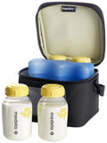 Medela cool bag with 4 breast milk bottles - including cooling element - compact and handy