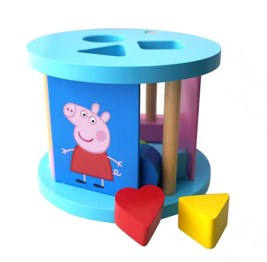 Barbo toys peppa pig wooden sorting box - toddlers - baby