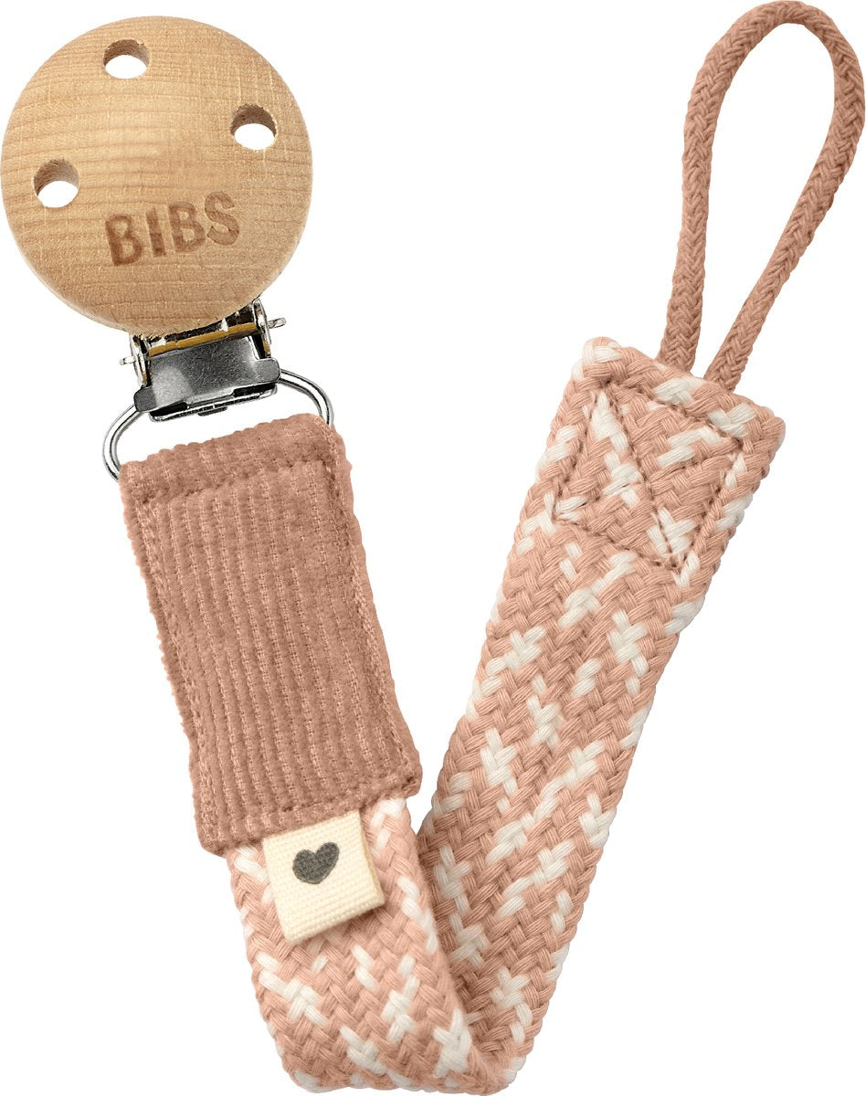 Bibs - pacifier cord - blush ivory - 0+ months