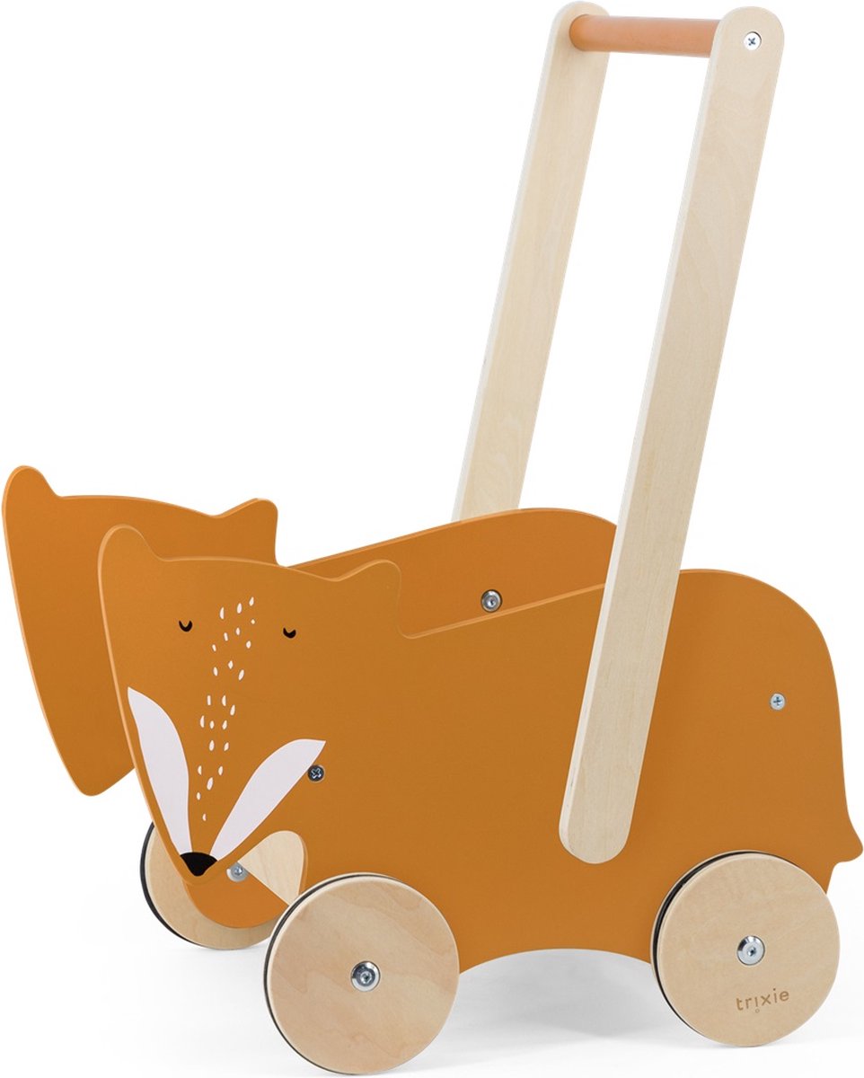 Trixie wooden walker - mr. fox - baby walker - children's toys - walker from 1.5 years - for boys and girls - fsc