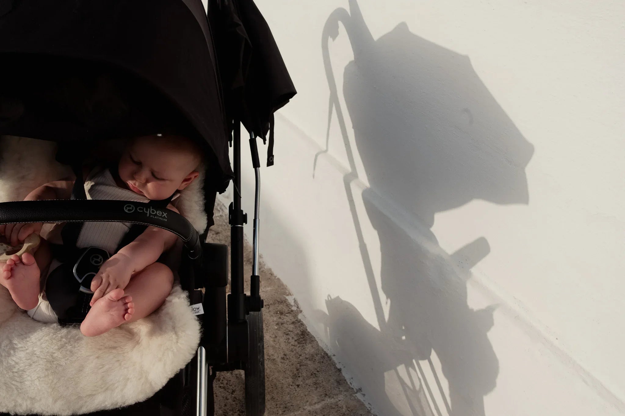Ivory Natural Sheepskin Stroller Liner