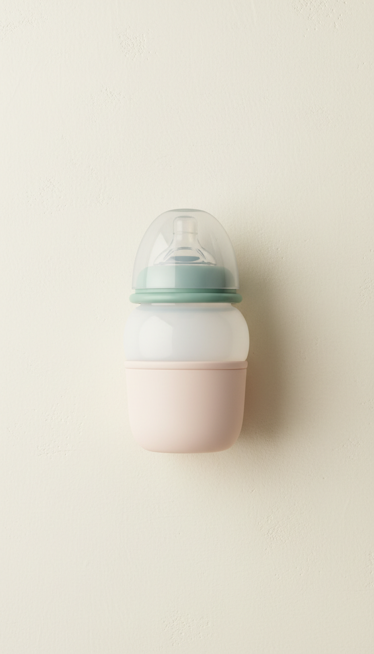 BPA-free feeding bottle with anti-colic valve